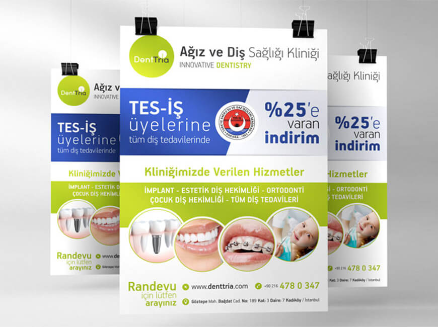 DentTria Diş Kliniği Afiş Tasarımı