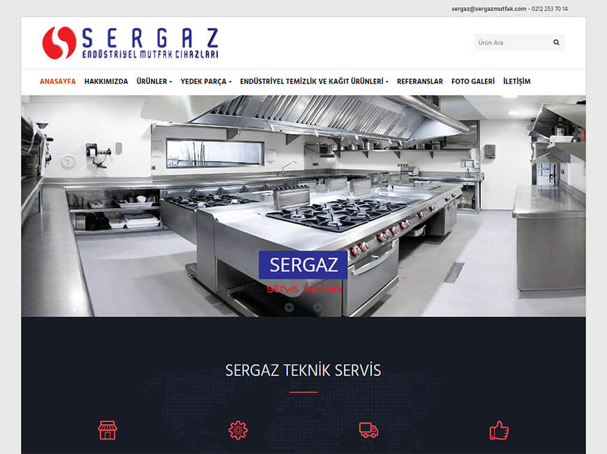 Sergaz Teknik Servis Web Site Tasarımı