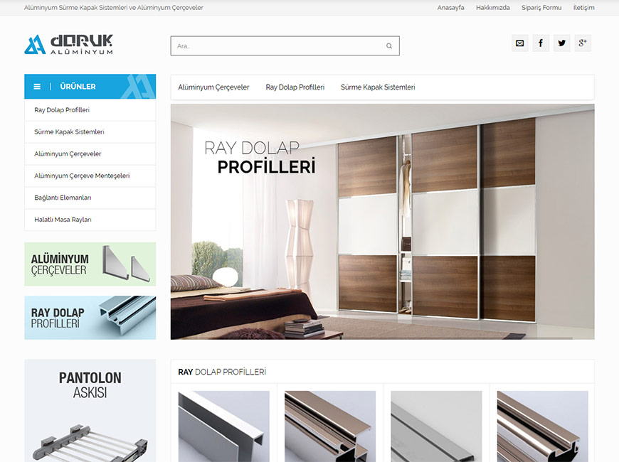 Doruk Alüminyum Web Site Tasarımı