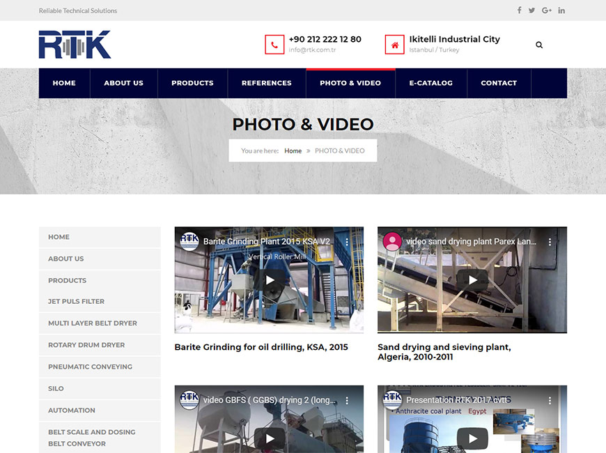 RTK Engineering Web Site Tasarımı