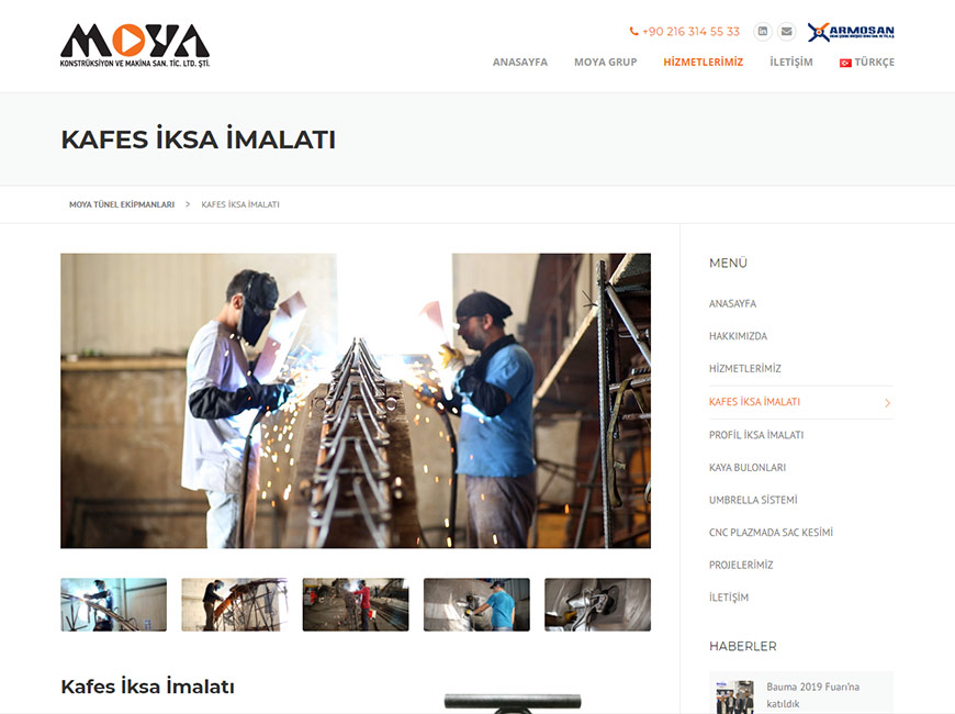 Moya Grup Web Site Tasarımı