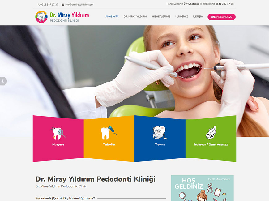 Dr. Miray Yıldırım Web Site Tasarımı