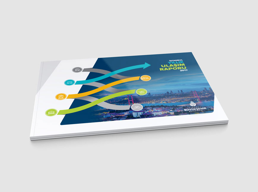 İstanbul Yıllık Ulaşım Raporu Katalog Tasarımı