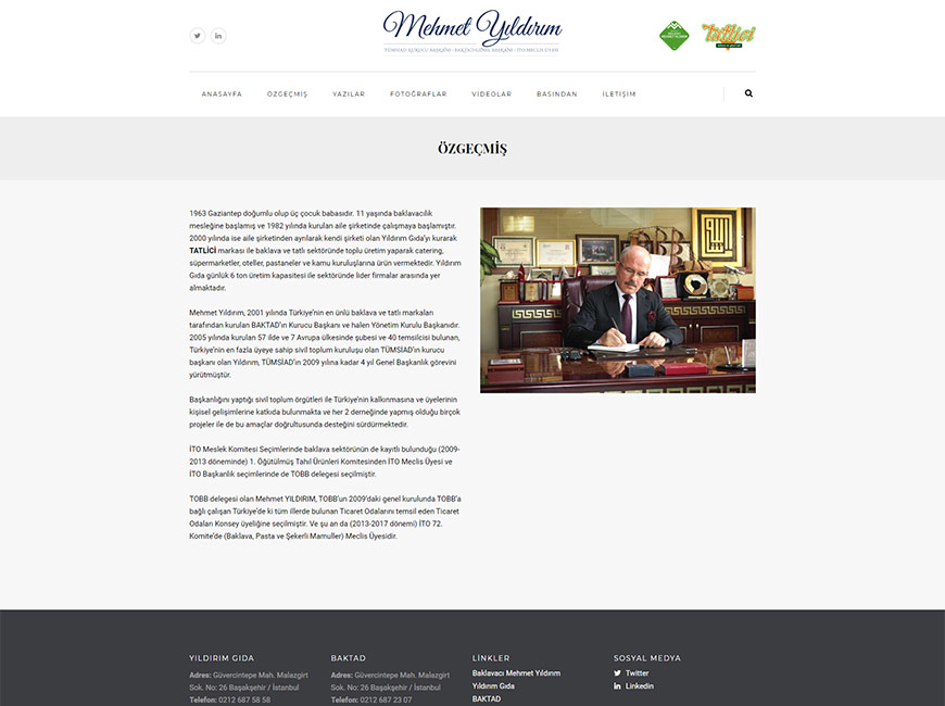Mehmet Yıldırım Web Site Tasarımı