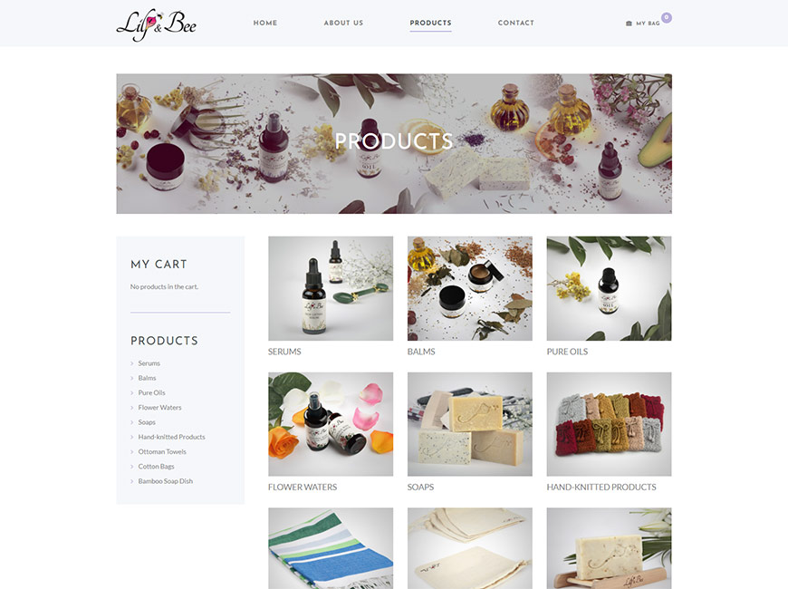 Lily & Bee E-Ticaret Sitesi Tasarımı