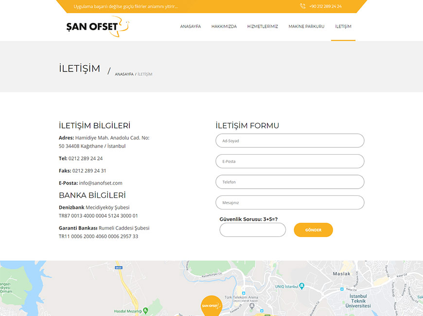 Şan Ofset Matbaa Web Site Tasarımı
