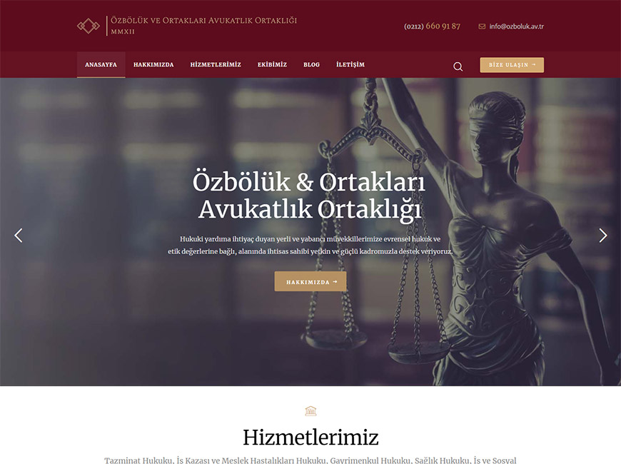 Özbölük Hukuk Web Site Tasarımı