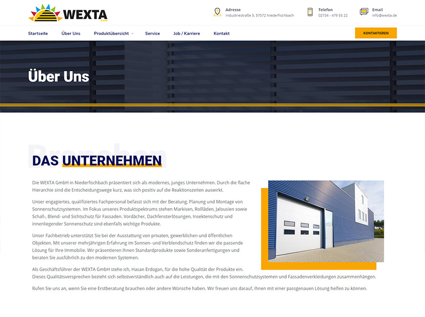 WEXTA Web Site Tasarımı