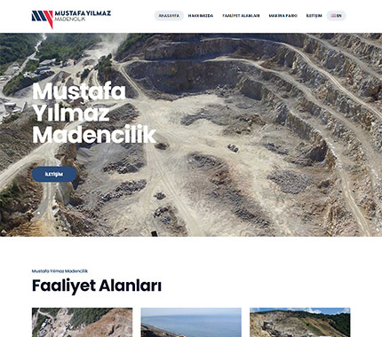 Mustafa Yılmaz Madencilik Web Site Tasarımı
