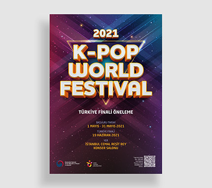 2021 K-Pop World Festival Afiş Tasarımı