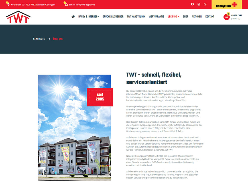 TWT Digital E-Ticaret Sitesi Tasarımı