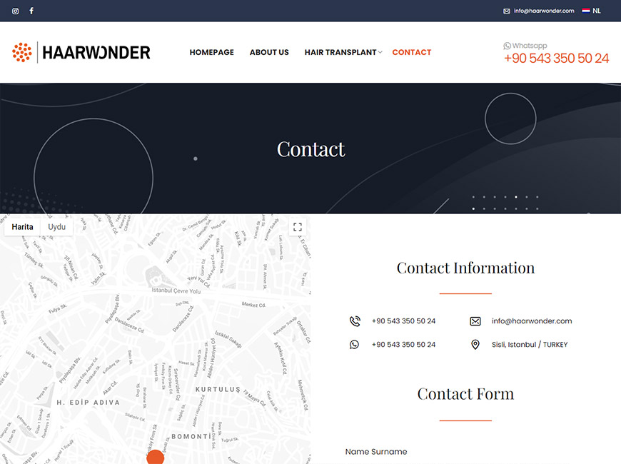 Haarwonder Web Site Tasarımı