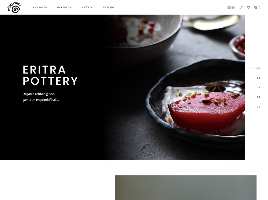 Eritra Pottery E-Ticaret Sitesi Tasarımı