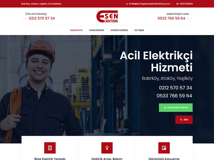 Şen Elektrik Web Site Tasarımı