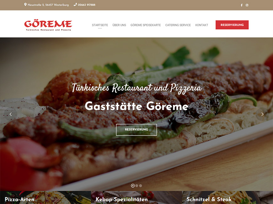 Göreme Restaurant Web Site Tasarımı