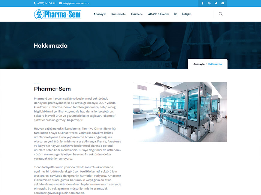 Pharma-Sem Web Site Tasarımı