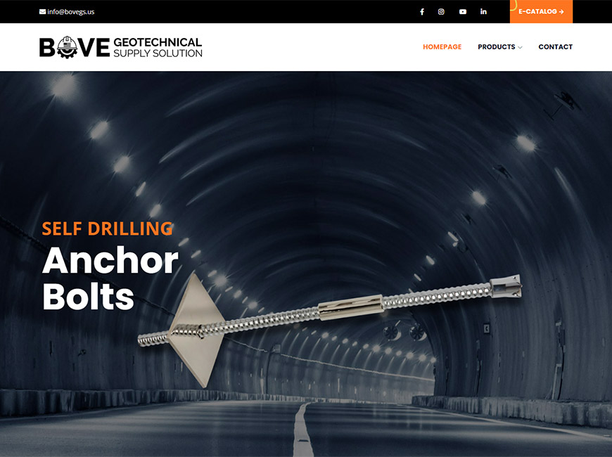 Bove Geotechnical Web Site Tasarımı
