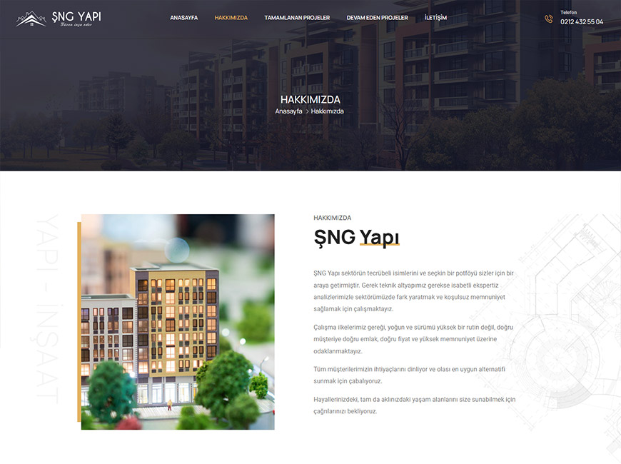ŞNG Yapı Web Site Tasarımı