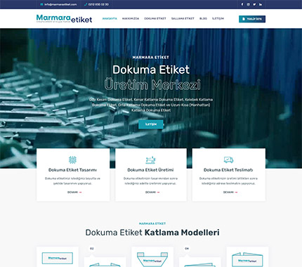 Marmara Etiket Web Site Tasarımı