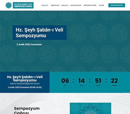 Şaban-ı Veli Sempozyumu Web Site Tasarımı