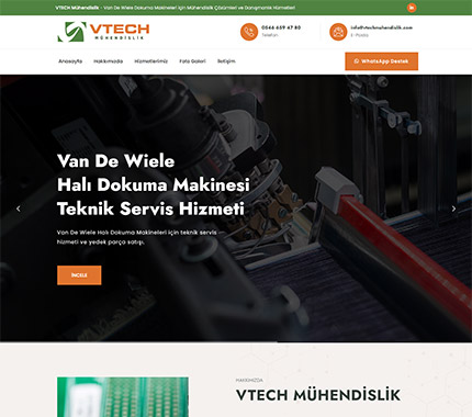 VTECH Mühendislik Web Site Tasarımı