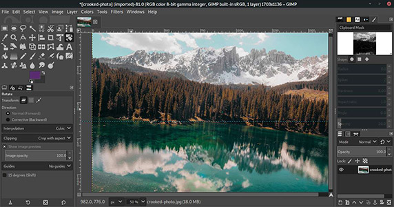 gimp GIMP ücretsiz Photoshop alternatifi