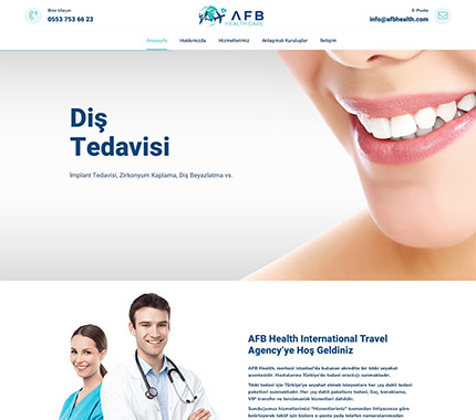 AFB Health Care Web Site Tasarımı