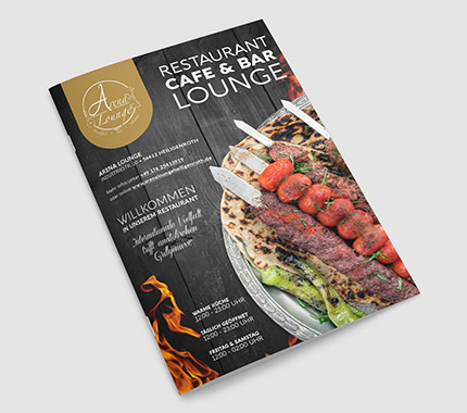 Arena Lounge Menü Tasarımı